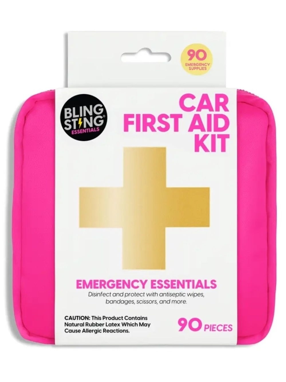 Pink Car First Aid Kit – 90-Piece Emergency Essentials